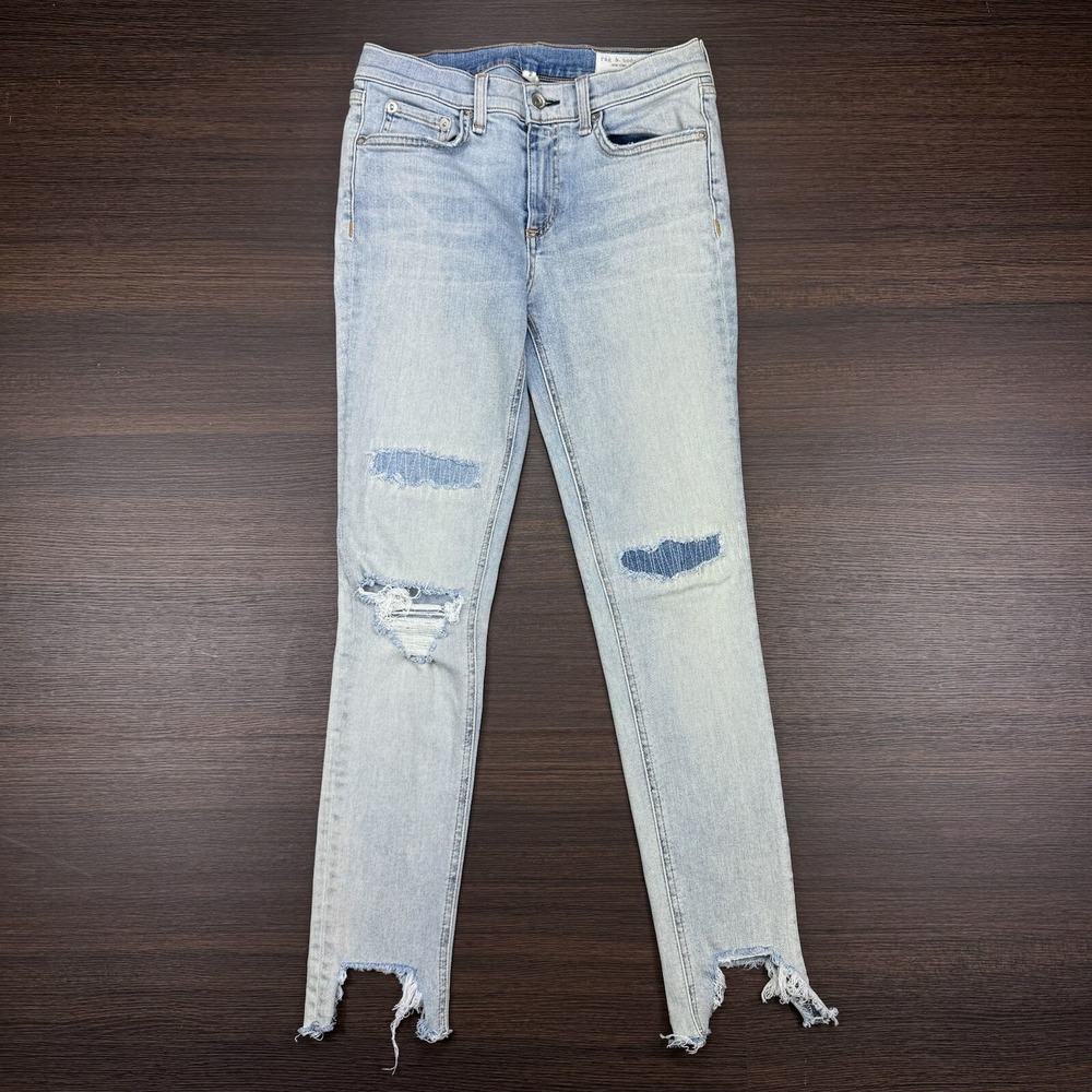 Rag & Bone Ankle Skinny Light Wash Distressed Jeans Women's 26
